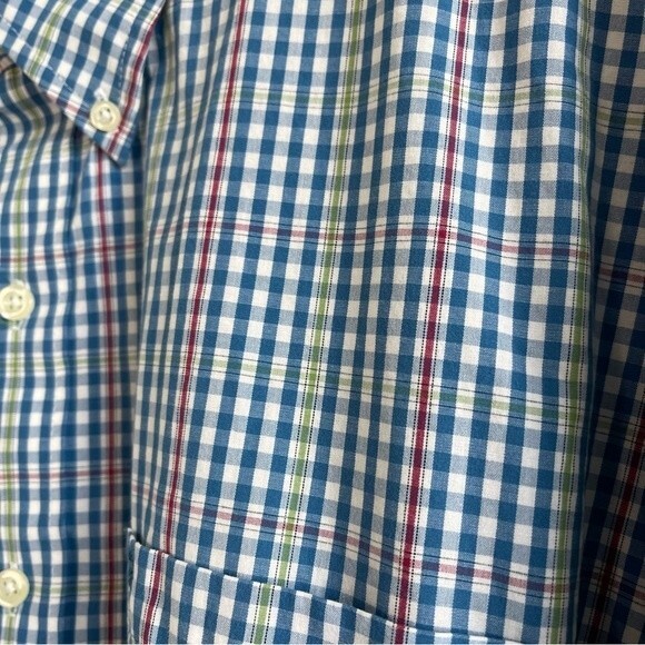 IZOD Long Sleeve Plaid Button Down Mens Shirt XL 100% Cotton - Picture 4 of 8